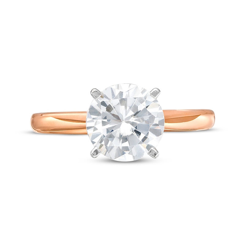 Main Image 3 of Now + Forever Certified Round-Cut Diamond Solitaire Engagement Ring 2 ct tw 14K Rose Gold (I/I2)