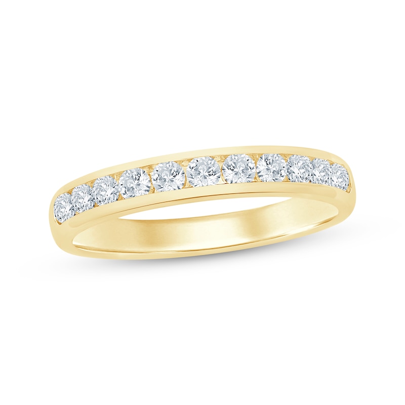 Main Image 1 of Now + Forever Round-Cut Diamond Anniversary Band 1/2 ct tw 14K Yellow Gold