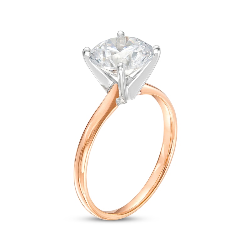 Main Image 2 of Now + Forever Certified Round-Cut Diamond Solitaire Engagement Ring 3 ct tw 14K Rose Gold (I/I2)