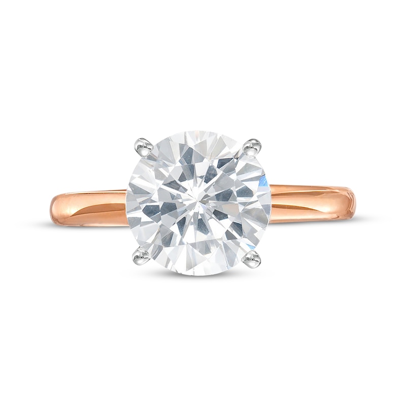 Main Image 3 of Now + Forever Certified Round-Cut Diamond Solitaire Engagement Ring 3 ct tw 14K Rose Gold (I/I2)