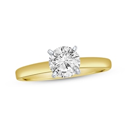 Now + Forever Certified Round-Cut Diamond Solitaire Engagement Ring 1 ct tw 14K Two-Tone Gold (I/I1)