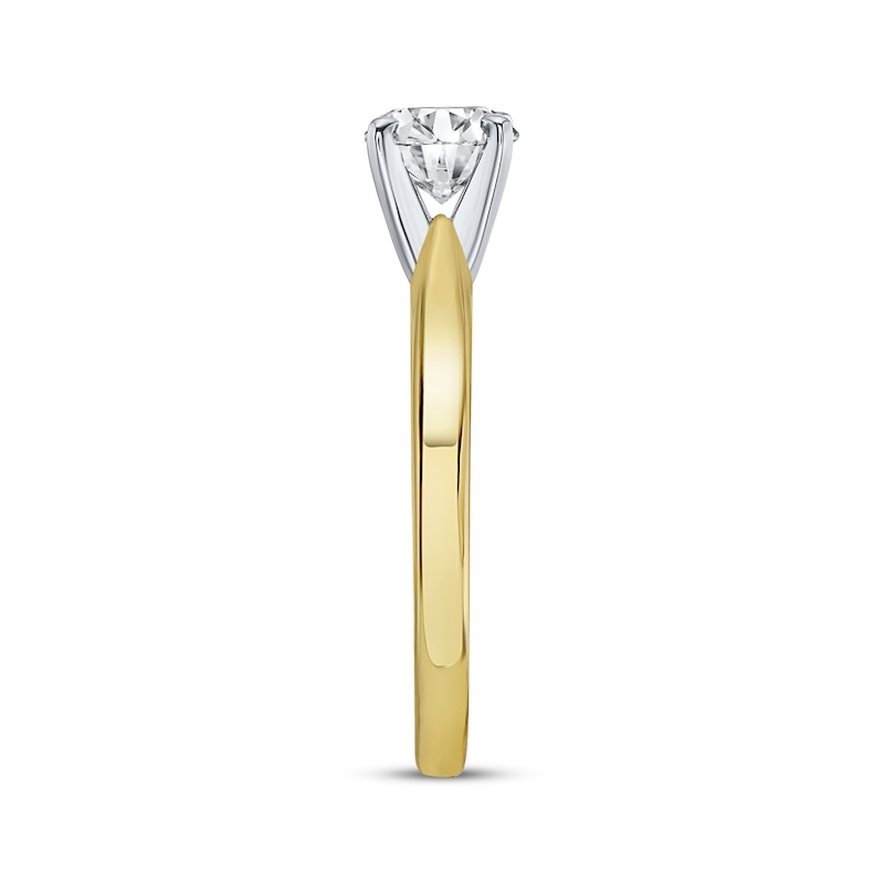 Main Image 2 of Now + Forever Certified Round-Cut Diamond Solitaire Engagement Ring 1 ct tw 14K Two-Tone Gold (I/I1)