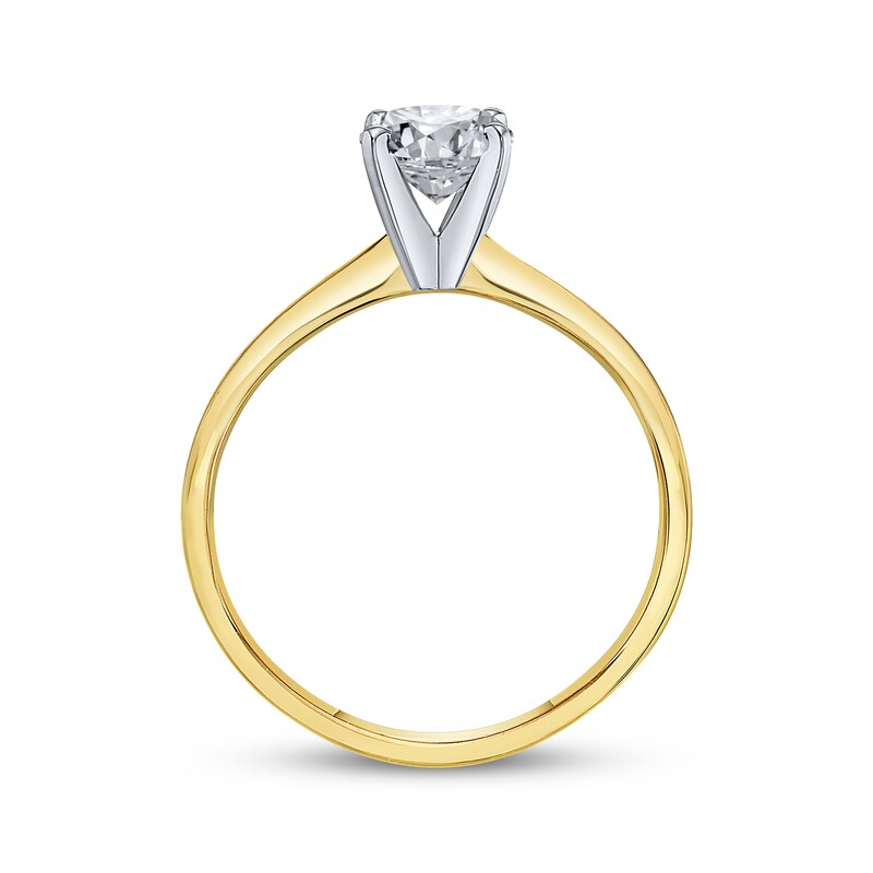Main Image 3 of Now + Forever Certified Round-Cut Diamond Solitaire Engagement Ring 1 ct tw 14K Two-Tone Gold (I/I1)