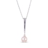 Thumbnail Image 1 of Cultured Pearl Drop Necklace Sterling Silver 18&quot;
