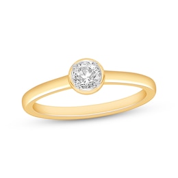 Now + Forever Round-Cut Diamond Solitaire Engagement Ring 1/2 ct tw 14K Yellow Gold (I/I2)