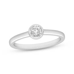 Now + Forever Round-Cut Diamond Solitaire Engagement Ring 1/2 ct tw 14K White Gold (I/I2)