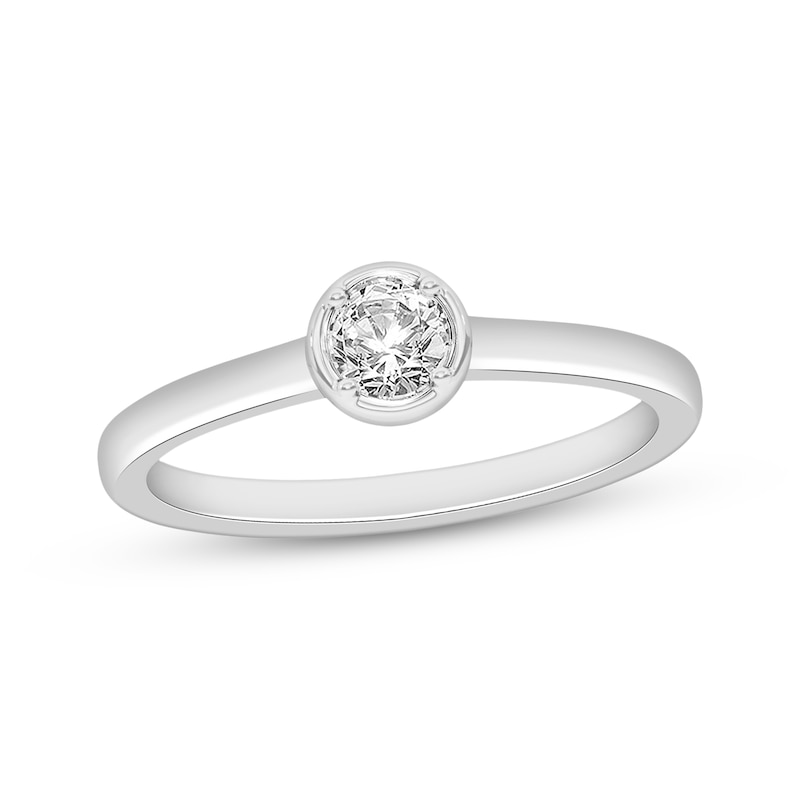 Main Image 1 of Now + Forever Round-Cut Diamond Solitaire Engagement Ring 1/2 ct tw 14K White Gold (I/I2)