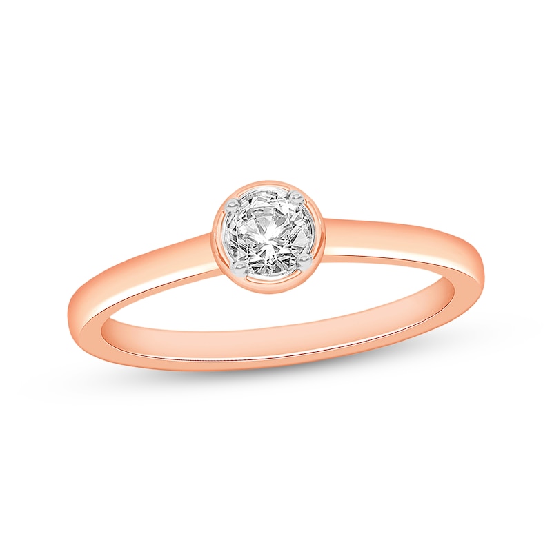 Main Image 1 of Now + Forever Round-Cut Diamond Solitaire Engagement Ring 1/2 ct tw 14K Rose Gold (I/I2)
