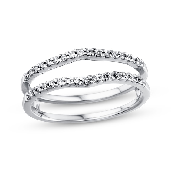 Diamond Enhancer Ring 1/4 ct tw Round-cut 14K White Gold