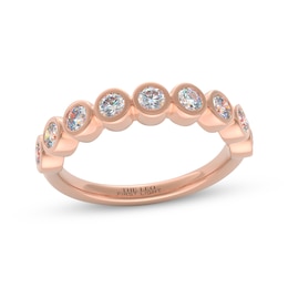 THE LEO First Light Diamond Bezel Anniversary Ring 3/4 ct tw 14K Rose Gold