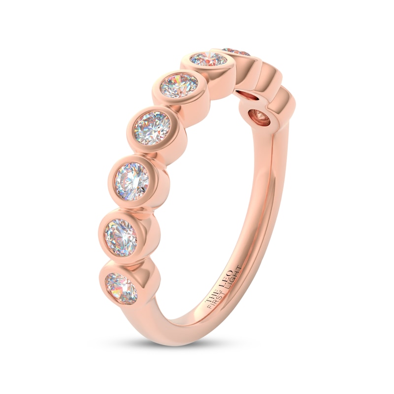 Main Image 2 of THE LEO First Light Diamond Bezel Anniversary Ring 3/4 ct tw 14K Rose Gold