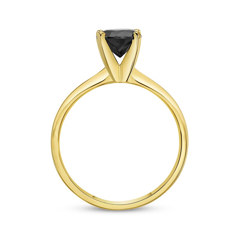 Main Image 3 of Now + Forever Round-Cut Black Diamond Solitaire Ring 2 ct tw 14K Yellow Gold (I3)