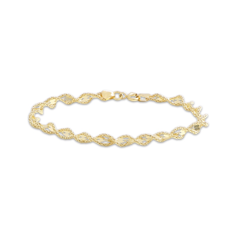 Main Image 1 of Twist Bracelet 10K Yellow Gold 7.5&quot;