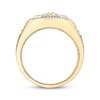 Thumbnail Image 2 of Men's Diamond & Black Onyx Lion Crest Octagon Signet Ring 1/2 ct tw 10K Yellow Gold