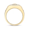 Thumbnail Image 3 of Men's Diamond & Black Onyx Lion Crest Octagon Signet Ring 1/2 ct tw 10K Yellow Gold