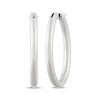 Thumbnail Image 1 of Oval Tube Hoop Earrings Sterling Silver 30mm