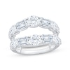 Thumbnail Image 1 of Now + Forever Lab-Grown Diamonds Emerald & Round-Cut Enhancer Ring 3-1/2 ct tw 14K White Gold