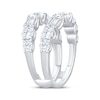Thumbnail Image 2 of Now + Forever Lab-Grown Diamonds Emerald & Round-Cut Enhancer Ring 3-1/2 ct tw 14K White Gold