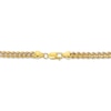 Thumbnail Image 3 of Diamond-Cut Square Curb Chain Bracelet 5.6mm Hollow 10K Yellow Gold 8.5&quot;