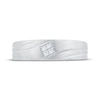 Thumbnail Image 3 of Now + Forever Men's Diamond Wedding Band 1/20 ct tw 10K White Gold 5.8mm