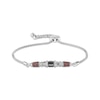 Thumbnail Image 1 of Star Wars Darth Maul Lightsaber Garnet & Diamond Bolo Bracelet 1/6 ct tw Sterling Silver 9.5&quot;