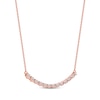 Thumbnail Image 2 of Diamond Smile Necklace 1/6 ct tw 10K Rose Gold 18&quot;