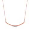 Thumbnail Image 3 of Diamond Smile Necklace 1/6 ct tw 10K Rose Gold 18&quot;