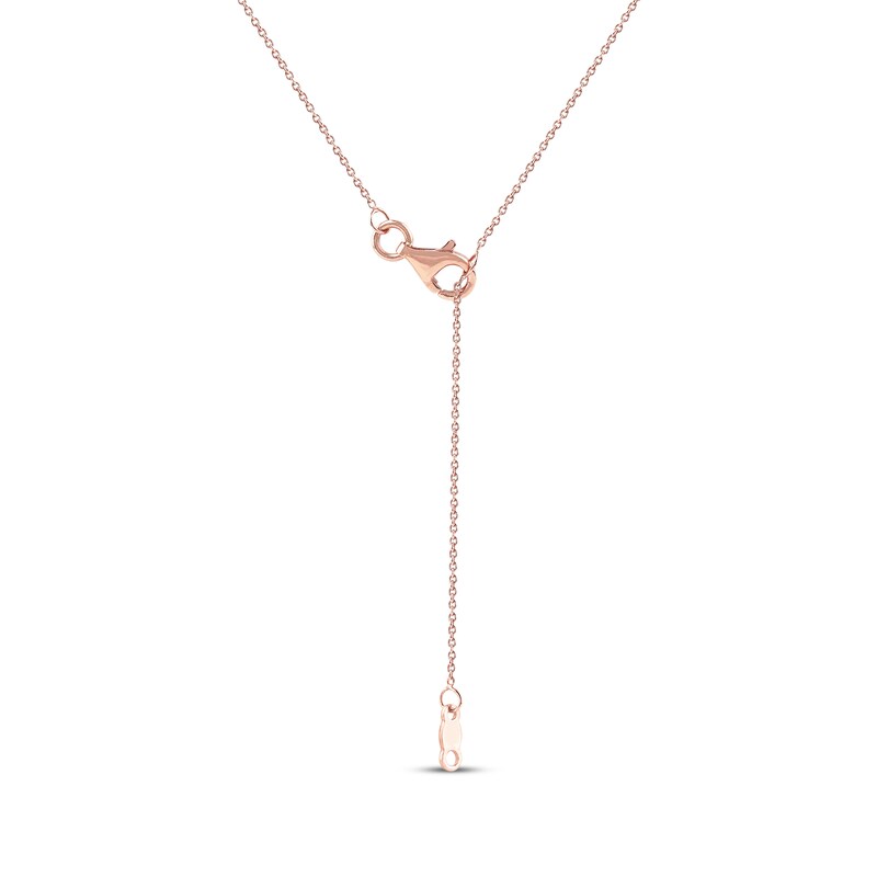 Main Image 4 of Diamond Smile Necklace 1/6 ct tw 10K Rose Gold 18&quot;