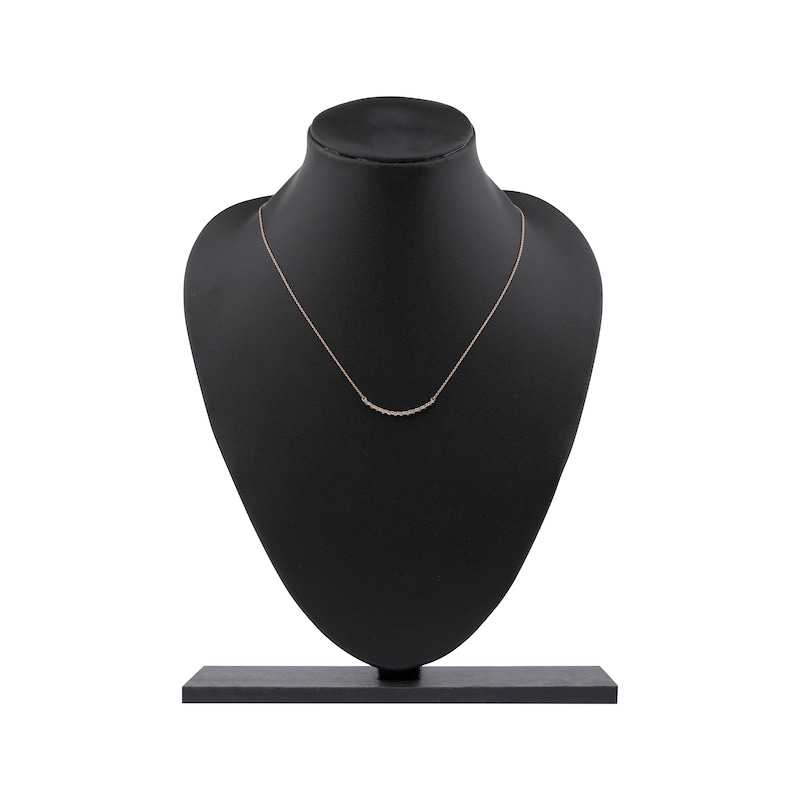 Main Image 6 of Diamond Smile Necklace 1/6 ct tw 10K Rose Gold 18&quot;