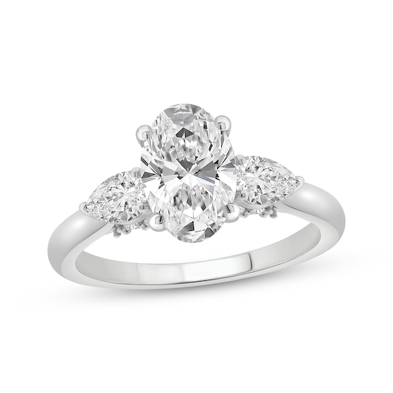 Memories Moments Magic Lab-Grown Diamonds Oval-Cut Engagement Ring 2 ct tw 14K White Gold