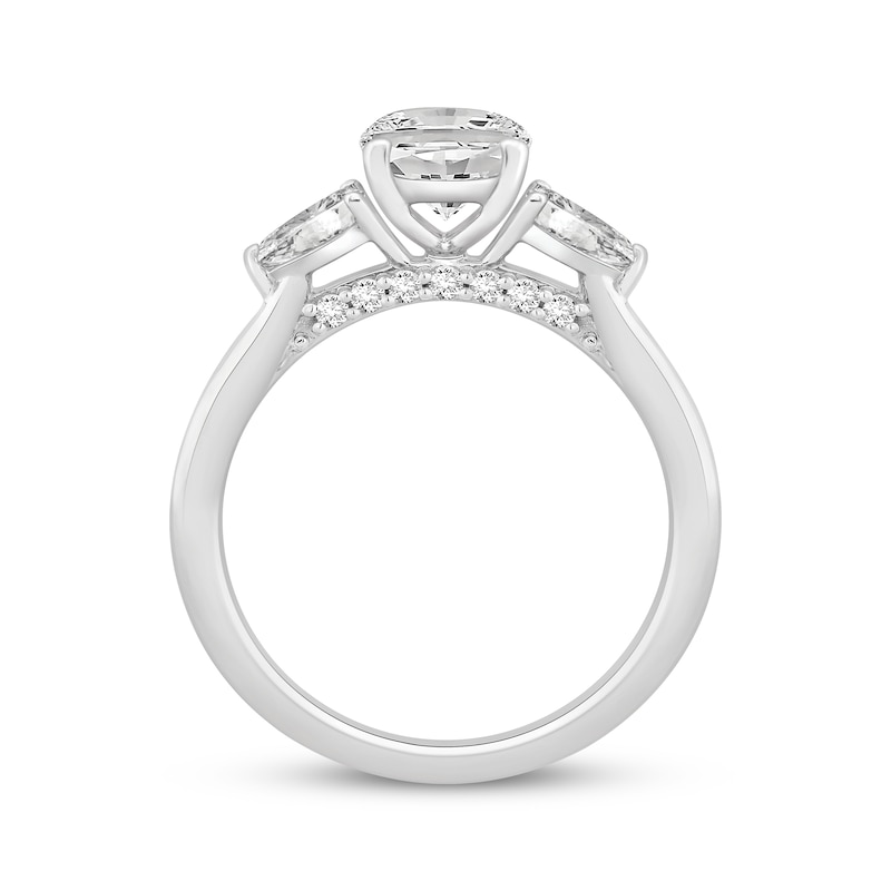 Main Image 3 of Memories Moments Magic Lab-Grown Diamonds Oval-Cut Engagement Ring 2 ct tw 14K White Gold