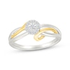 Thumbnail Image 1 of KAY Lab-Grown Diamonds Multi-Stone Ribbon Promise Ring 1/5 ct tw Sterling Silver & 10K Yellow Gold