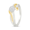 Thumbnail Image 2 of KAY Lab-Grown Diamonds Multi-Stone Ribbon Promise Ring 1/5 ct tw Sterling Silver & 10K Yellow Gold