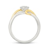 Thumbnail Image 3 of KAY Lab-Grown Diamonds Multi-Stone Ribbon Promise Ring 1/5 ct tw Sterling Silver & 10K Yellow Gold