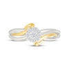 Thumbnail Image 4 of KAY Lab-Grown Diamonds Multi-Stone Ribbon Promise Ring 1/5 ct tw Sterling Silver & 10K Yellow Gold