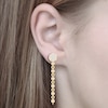 Thumbnail Image 3 of Multi-Diamond Circle Front-Back Chain Dangle Earrings 1/3 ct tw 10K Yellow Gold