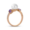 Thumbnail Image 3 of Le Vian Pretty in Pink Cultured Pearl & Multi-Gemstone Ring 1/8 ct tw Diamonds 14K Strawberry Gold