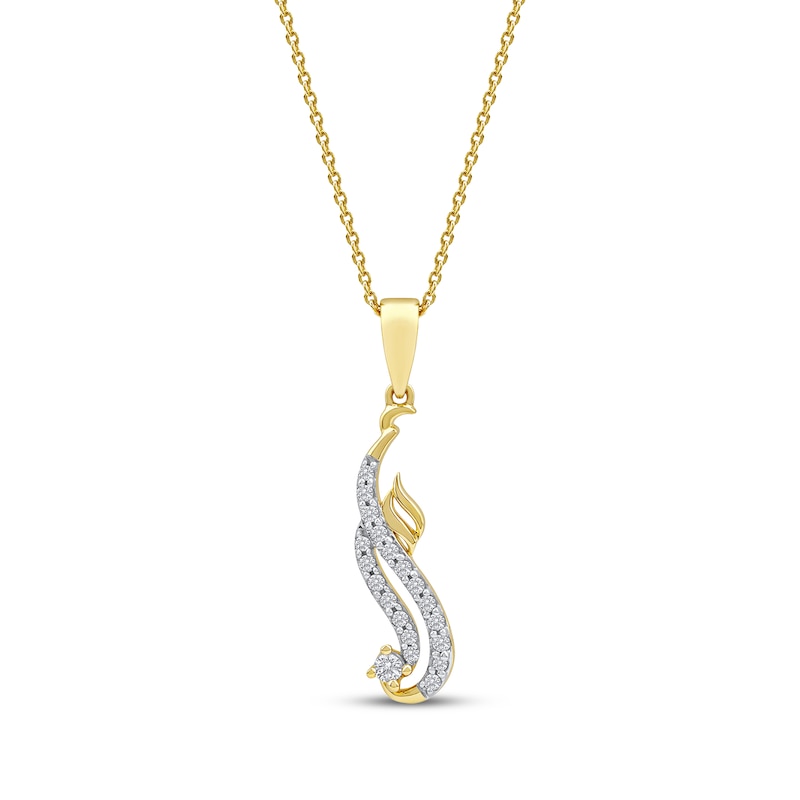 Main Image 1 of Diamond Arabic &quot;Mom&quot; Necklace 1/6 ct tw 10K Yellow Gold 18&quot;