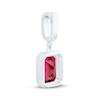 Thumbnail Image 3 of Charmed Memories Emerald-Cut Pink Cubic Zirconia Charm Sterling Silver