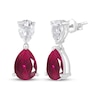 Thumbnail Image 3 of Pear-Shaped Lab-Created Ruby & White Lab-Created Sapphire Gift Set Sterling Silver