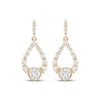Thumbnail Image 2 of Milestones Diamond Teardrop Dangle Earrings 1 ct tw 10K Yellow Gold
