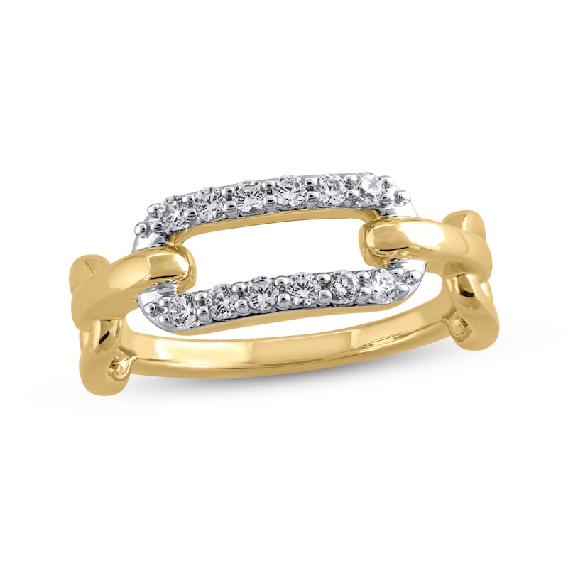 Main Image 1 of STUDIO BY KAY Diamond Link Ring 1/5 ct tw 24K Yellow Gold Vermeil Sterling Silver