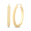 Thumbnail Image 1 of Oval Knife-Edge Hoop Earrings 10K Yellow Gold