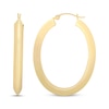 Thumbnail Image 3 of Oval Knife-Edge Hoop Earrings 10K Yellow Gold