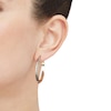 Thumbnail Image 4 of Oval Knife-Edge Hoop Earrings 10K Yellow Gold
