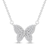 Thumbnail Image 1 of Diamond Butterfly Necklace 1/6 ct tw 10K White Gold 18&quot;
