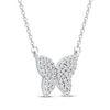 Thumbnail Image 2 of Diamond Butterfly Necklace 1/6 ct tw 10K White Gold 18&quot;