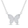 Thumbnail Image 3 of Diamond Butterfly Necklace 1/6 ct tw 10K White Gold 18&quot;