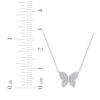 Thumbnail Image 5 of Diamond Butterfly Necklace 1/6 ct tw 10K White Gold 18&quot;