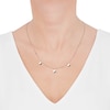 Thumbnail Image 5 of Bead & Butterfly Station Necklace Solid 10K Yellow Gold 18"